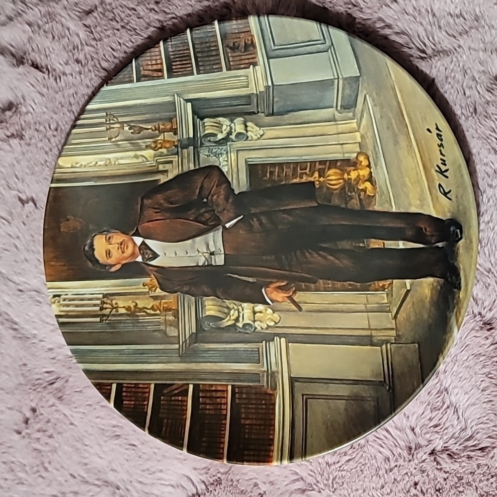 Knowles Gone With The Wind Rhett‎ Butler Collector Plate Brown Vintage 1981 COA